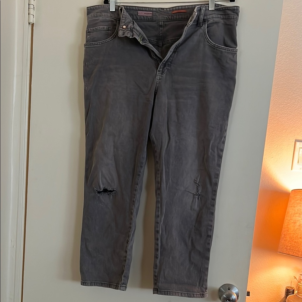 Gray pilcro jeans from Anthropologie
